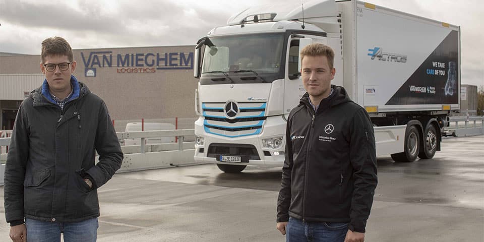 Elektrische Truck Mercedes-Benz op de Belgische wegen