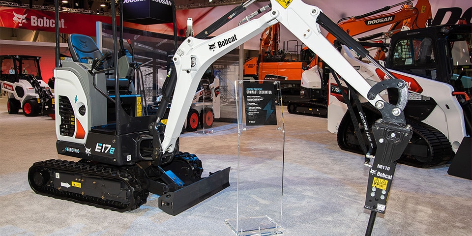 Bobcat toont op Conexpo 2020 drie nieuwe, elektrische machines en het MaxControl-systeem