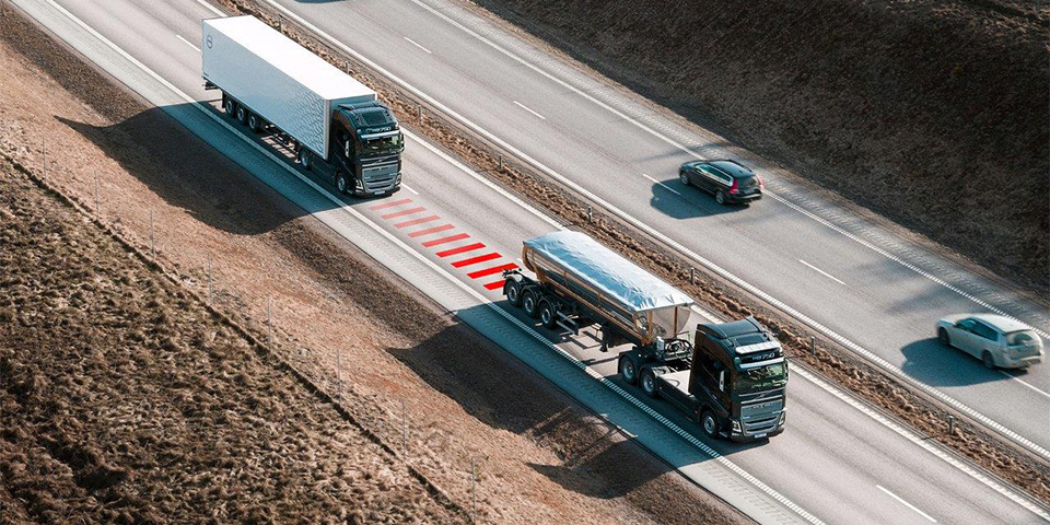 Nieuwe veiligheidsoplossing van Volvo Trucks helpt chauffeurs om afstand te houden