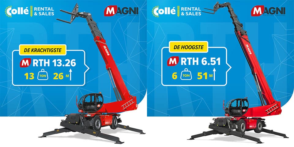 Collé Rental & Sales heeft het assortiment uitgebreid met de Magni RTH 6.51 en RTH 13.26.