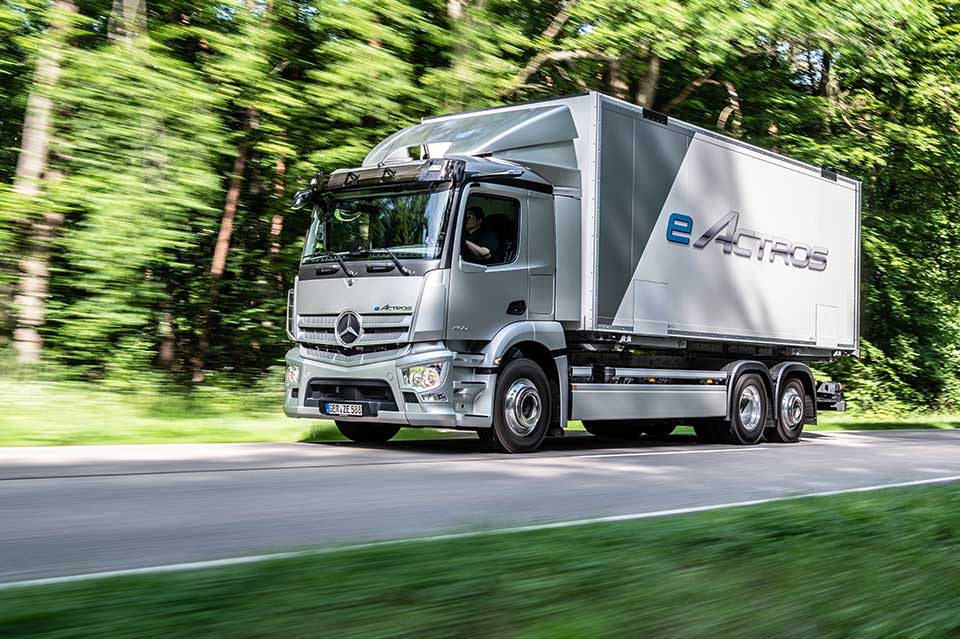 De wereldpremière van de Mercedes-Benz eActros