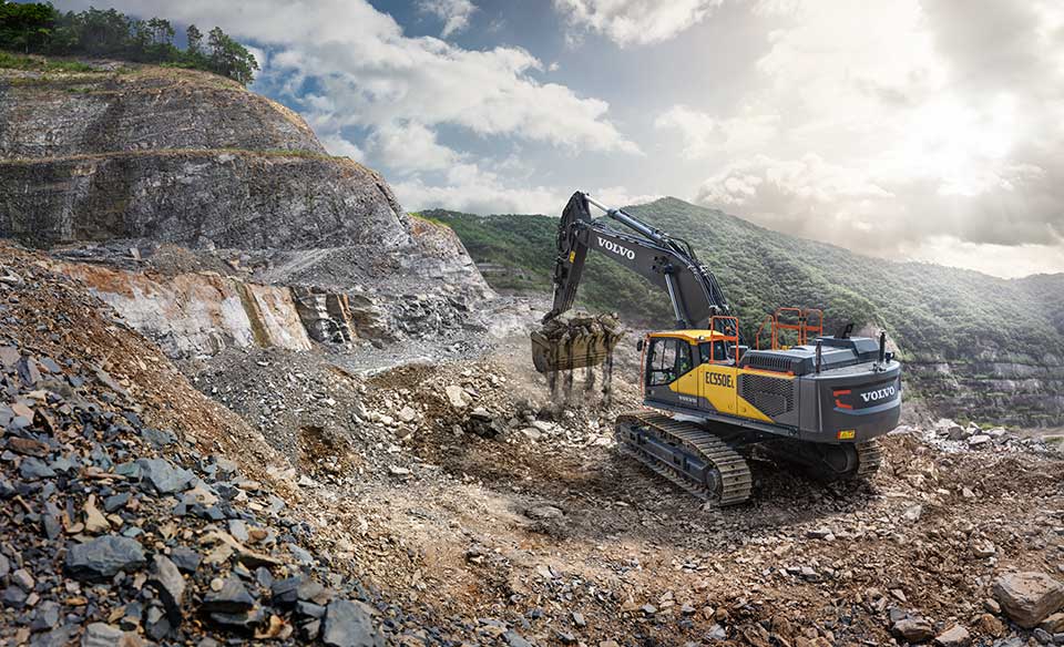 Volvo lanceert EC530e en EC550e : de 50-tons graafmachines die verder kijken dan hun klasse