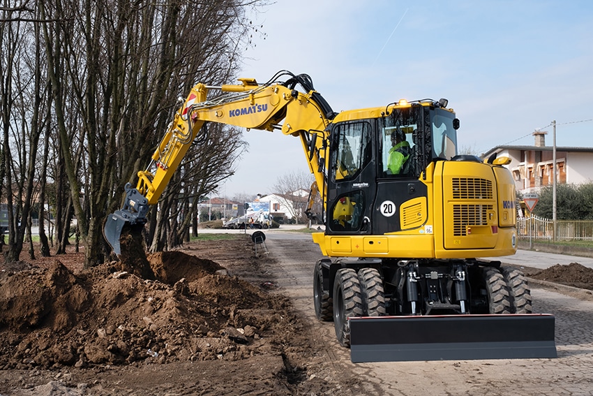 Nieuwe KOMATSU PW98MR-11 mobiele midigraafmachine