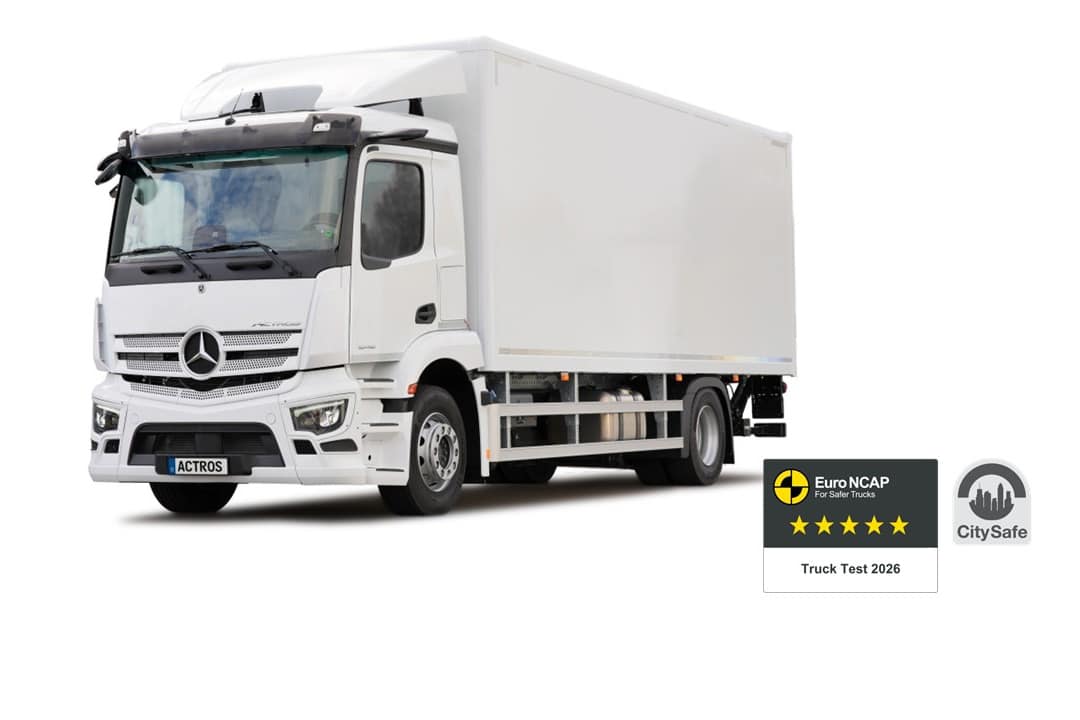 Euro NCAP bekroont Mercedes Benz Trucks met vijf sterren voor hoog veiligheidsniveau 1